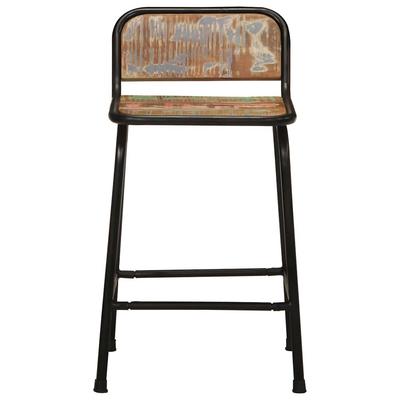 Bar Stool Set 2 Pcs 46 X 35.5 X 70 Cm Reclaimed Solid Wood