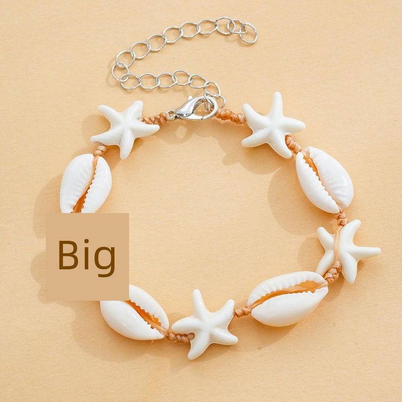 European and American Simple and Stylish Beach-Style Starfish and Shell Woven Necklace Hawaiian-Style Shell Bracelet Necklace