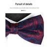Men's Jacquard Bow Tie & Boutonniere Set for Weddings