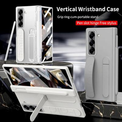 Multifunkční pásek na zápěstí Kicktand skládací panty pouzdro pro Samsung Z Fold SE Special Edition 6 Slim SE Galaxy Z Fold 5 4 Cover