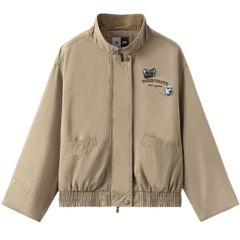 Semir Luo Xiaohei Embroidered Retro Jacket for Women XL