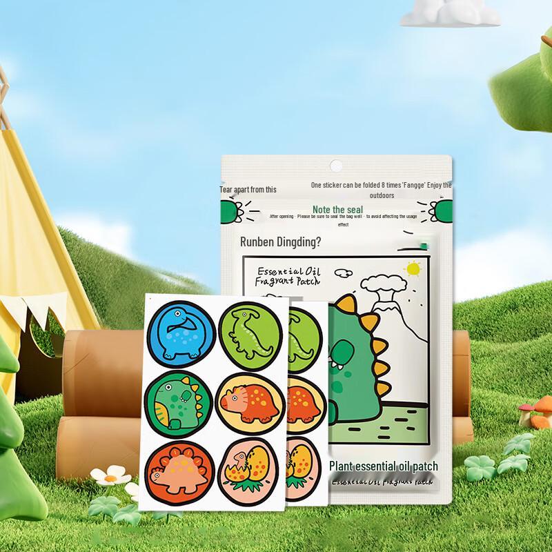 RUNBEN Kids Cartoon Essential Oil Patches - 72 Count