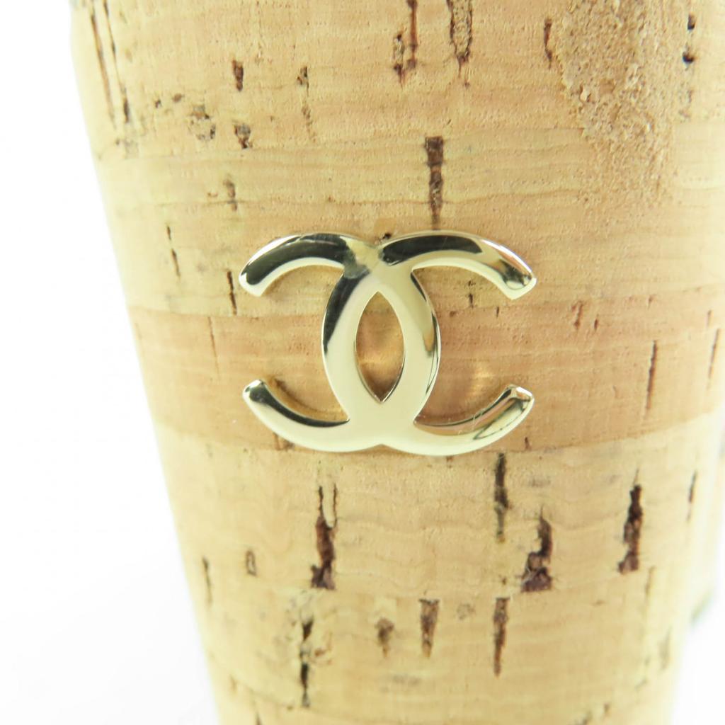 Tolle CHANEL Sandalen COCO Mark Keilsohle Tweed rosa Damen 36.5 G38994 Gebraucht