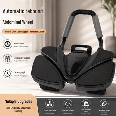 Automatic Six-Wheel Ab Roller with Elbow Support for Indoor Abdominal Muscle Training