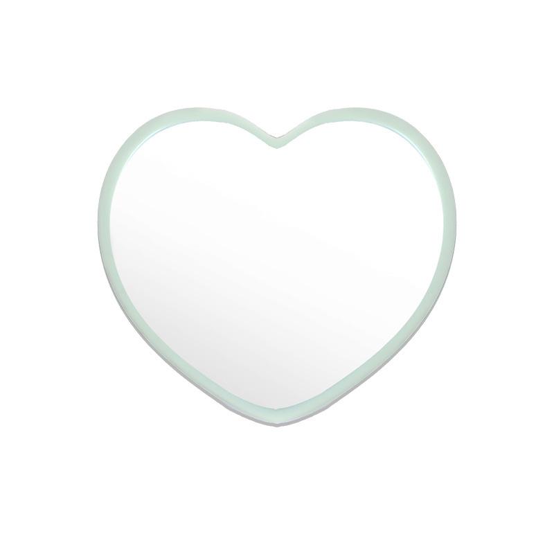 1PC Mirror Dormitory Simple Dressing Mirror Love Small Mirror Gift Makeup Mirror Beauty Heart-shaped Mini Student