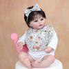 BZDOLL 48CM 3D Marble Texture Skin Visible Veins Soft Silicone Reborn Baby Doll Toy For Girl 19 Inch Cloth Body Child Dress Up Boneca