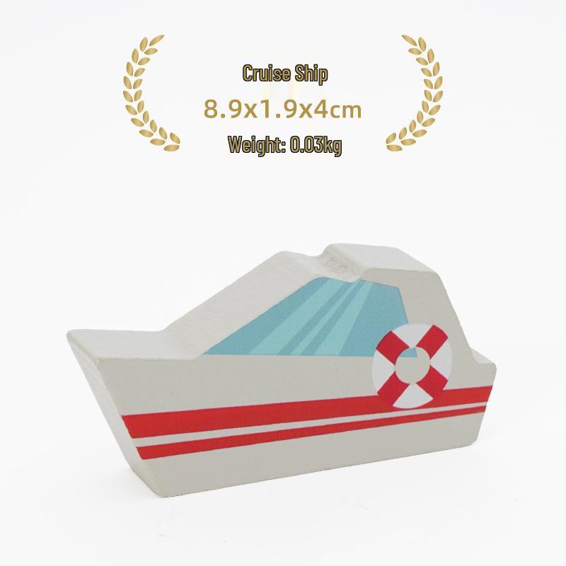 Leku Wooden Train Accessories: Cute Animal, Car, Ship, Spaceship - Compatible with Thomas the Train