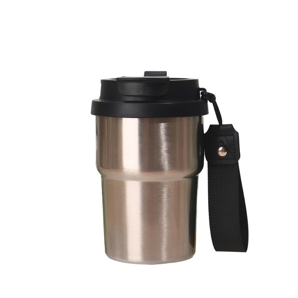 Leopard Print Thermal Water Bottle 450ml Drinking Straw Cup Vacuum Flask Sports Activities