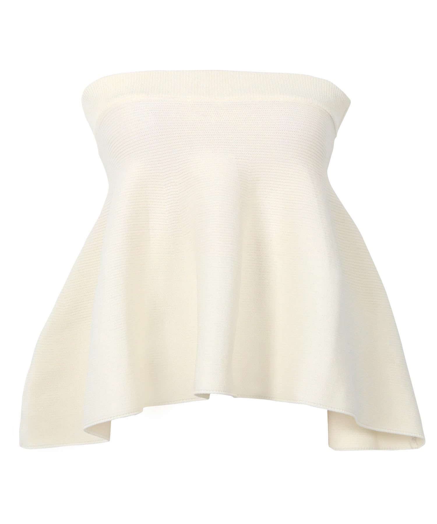 

Топ-пеплум без бретелек с многослойным воланом Kobe Lettuce для лета и весны, размер M, цвет слоновой кости, женский, с открытыми плечами [C7376] M, слоновая кость