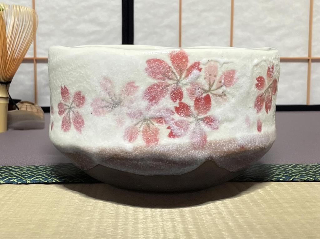 Matcha Small Cherry Blossom Mino Made in Tea Ceremony Matcha Bowl Ale-net Bowl, Design, Ware, Japan, Utensils,