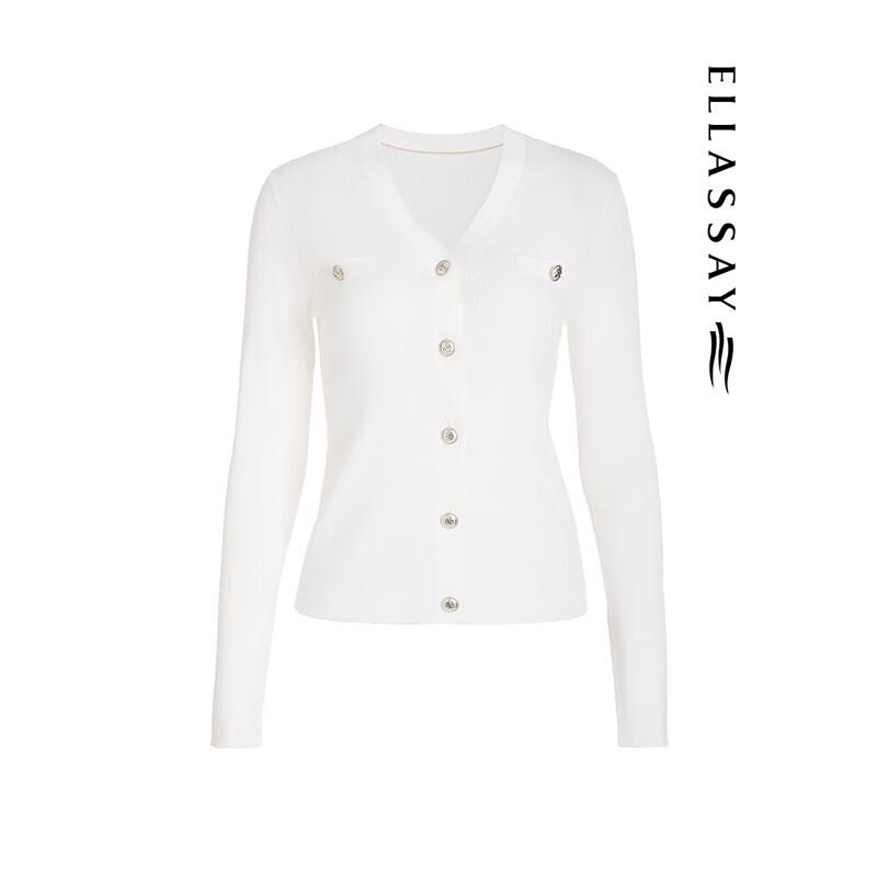ELLASSAY Women's Merino Wool V-neck Knit Sweater