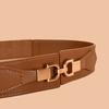 New Women's Belt Decoration Fashionable Waistband with Coat Waist-hugging Genuine Leather Belt Wide Waist Seal Elastic Elastic Waistband Belt