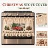 Christmas Kitchen Tie-Waist Half Oven Cover for Holiday Cooking
