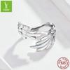 S925 Silver Open Ring Collection Picture Wing Paw Print Adjustable Ring Ring