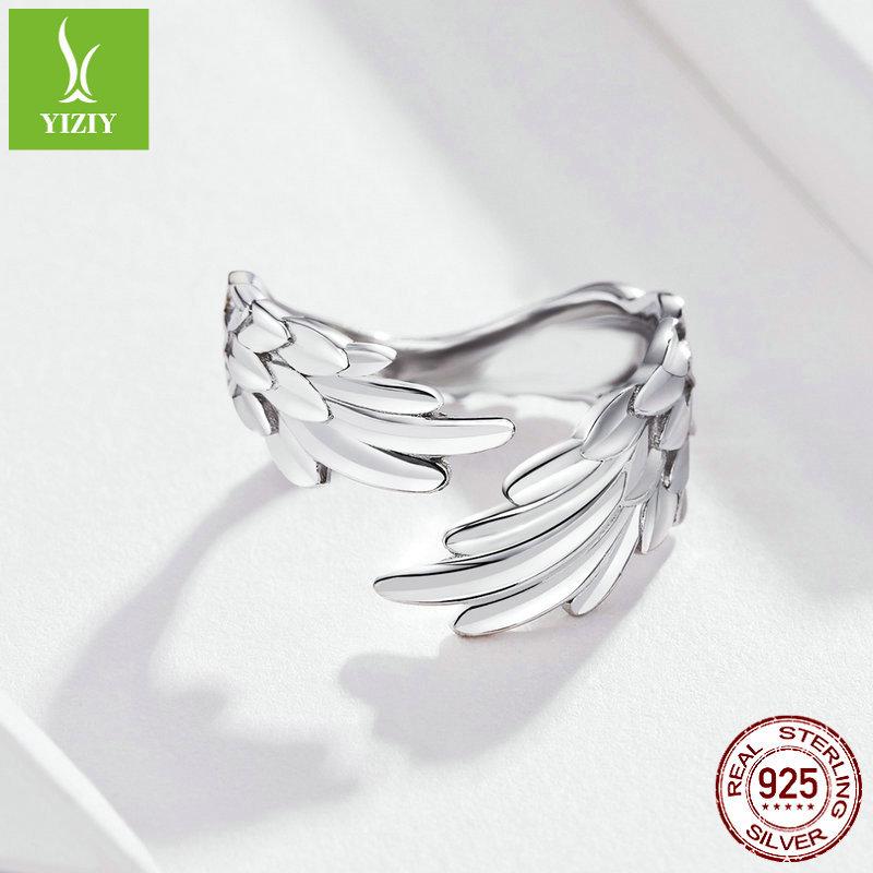 S925 Silver Open Ring Collection Picture Wing Paw Print Adjustable Ring Ring