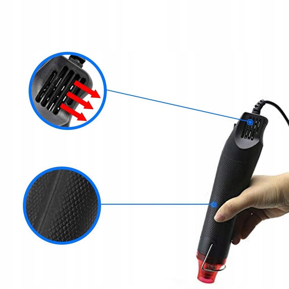 Rosfix Mini Opalarka Hot-air 300W + Zestaw Rurek Termokurczliwych 127szt. – Wysoka Moc 300W | Ergonomiczny Uchwyt | Organizer W Zestawie