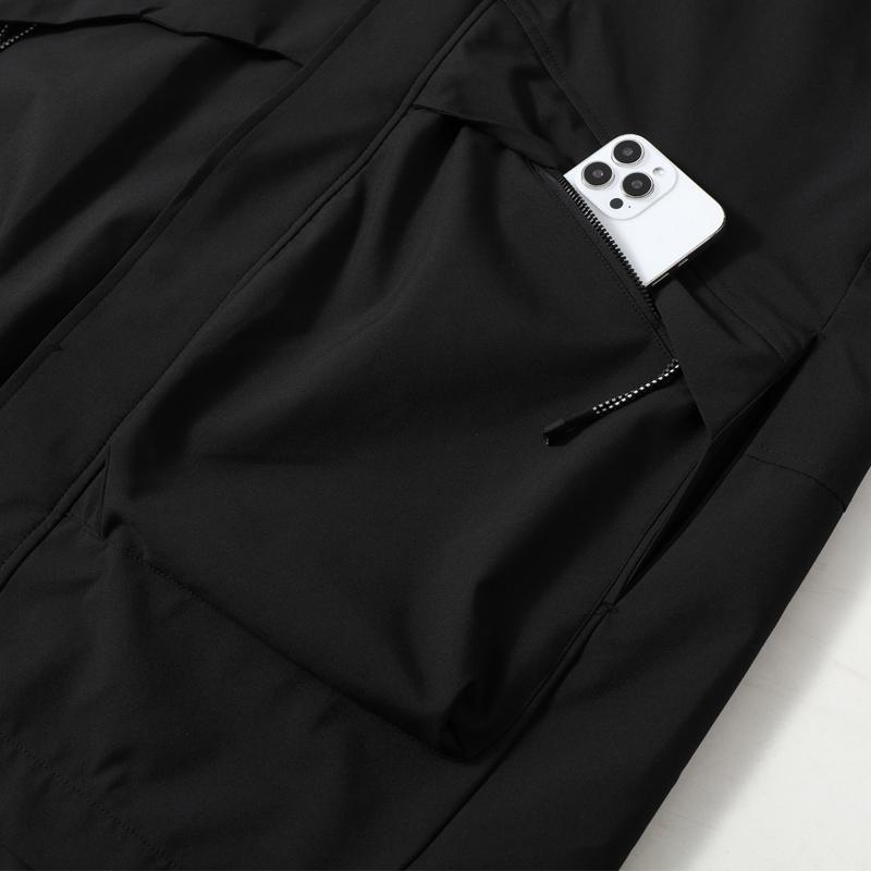 Plus Size 4XL-11XL Autumn Waterproof Trench Coat for Men Windbreaker Casual Long Sleeve Oversize Men's Jackets Hooded