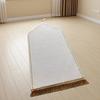 Embossed Prayer Mat Islamic Flannel Prayer Rug Portable Anti-Slip Padded