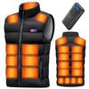 Caxzyn Electric Heated Vest Heating Points with 40800mAh Large Front and Back Heating Controllable Independently 3 Temperature Heated Electric Heated