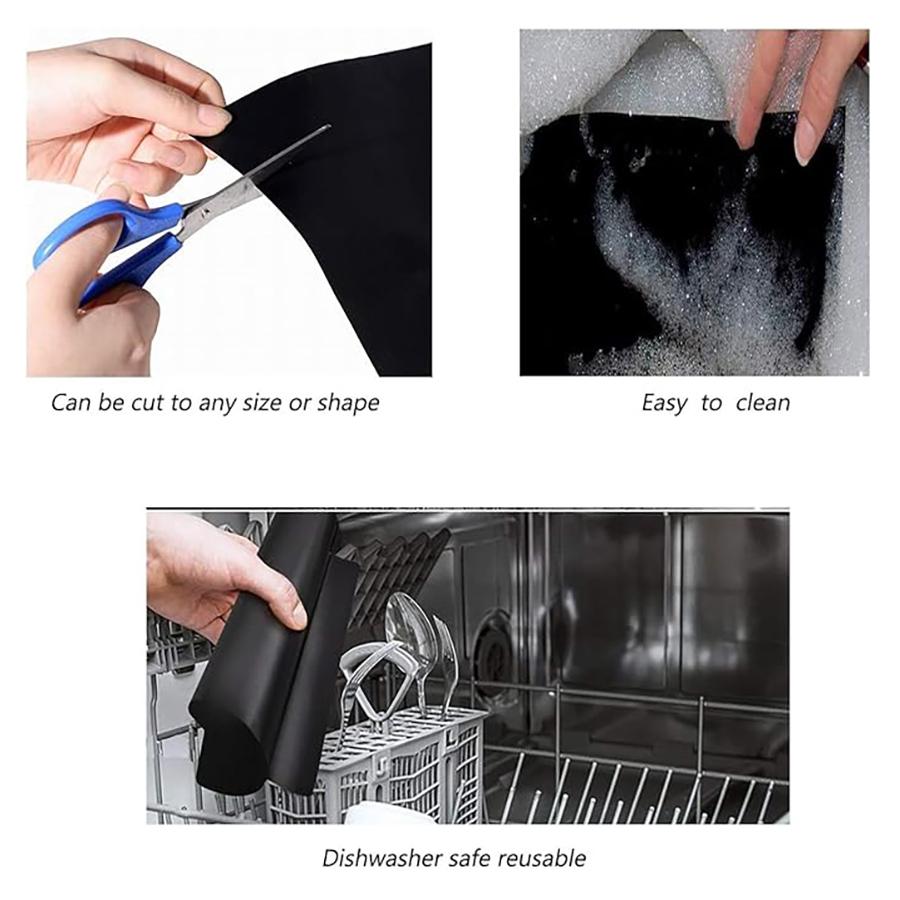 Grill Mats for Outdoor Grill Reusable Heat Resistant Grill & Baking Mat Non-Stick Teflon BBQ Grilling Mats Barbecue Accessories