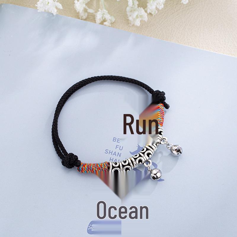 Minsheng Red Rope Tibetan-Style Bell Bracelet: Handcrafted, Hand-Rubbed Cotton, Xiaohongshu-Inspired Gift