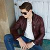 New Fashion Men's Leather Clothing Slim Fit  Handsome  Windproof  Waterproof  Casual Standing Collar PU Leather Jacket