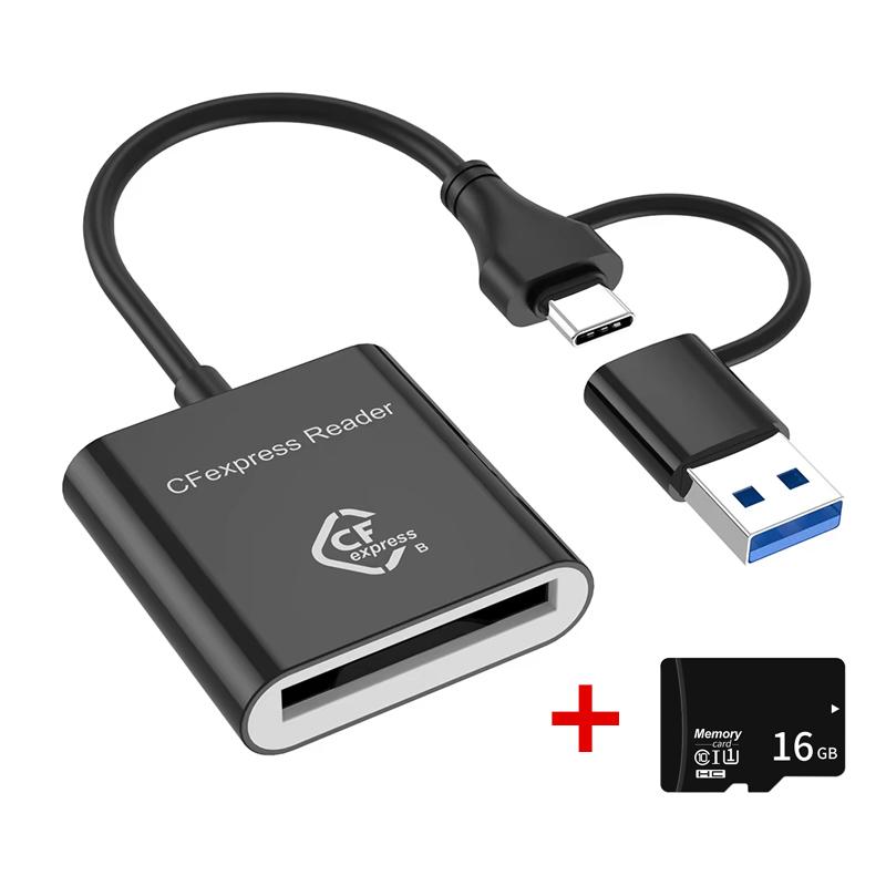10Gbps CFexpress Type B Card Reader Writer USB3.2 Gen2 USB-C CFe Card Reader for Android Windows XP/Vista/7/8/8.1/10/11 Mac OS