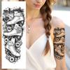 3pcs Temporary Tattoo Black And Grey Realism Skull Scorpion Spider For Thighs Adults Arms