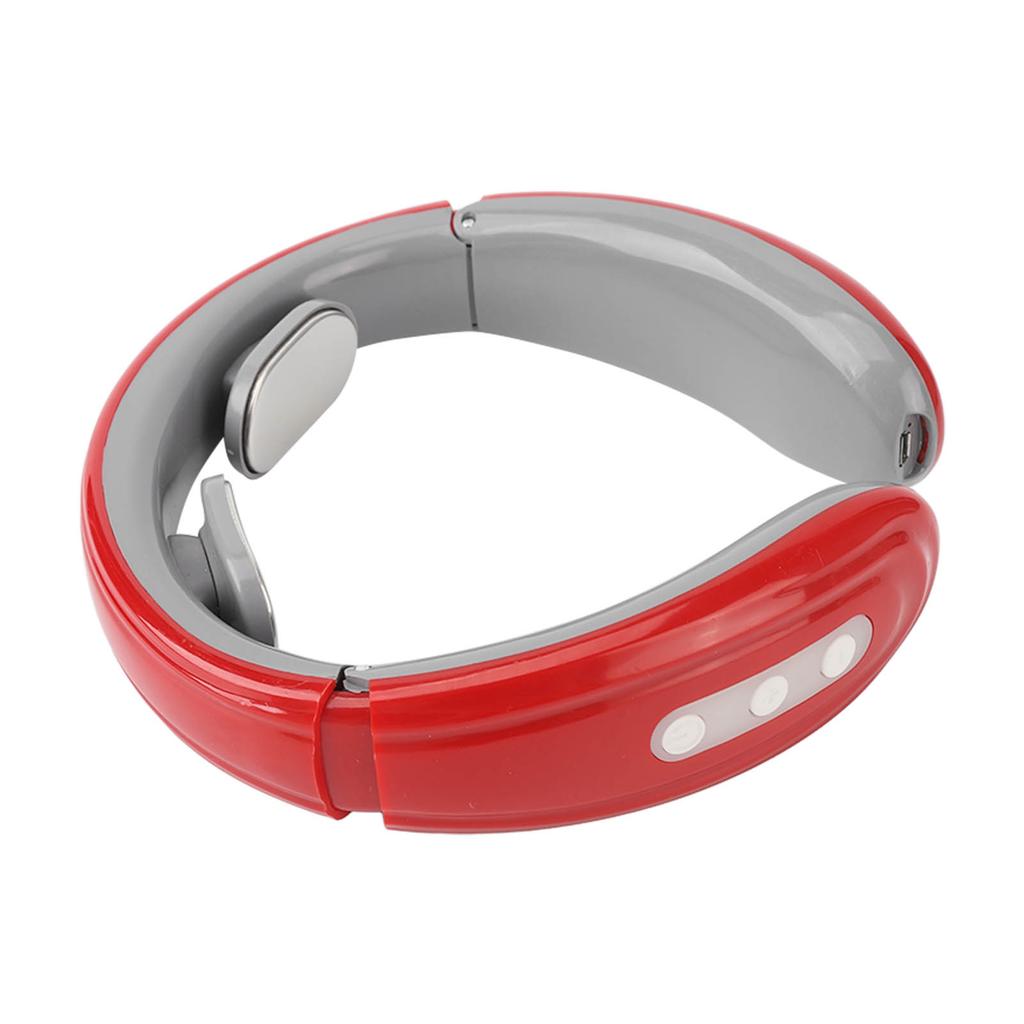 Elektrischer Impuls Nackenmassagegerät 6 Modi 9 Stärken Wiederaufladbare Nackenmassage-Maschine mit Elektrodenpflastern Rot