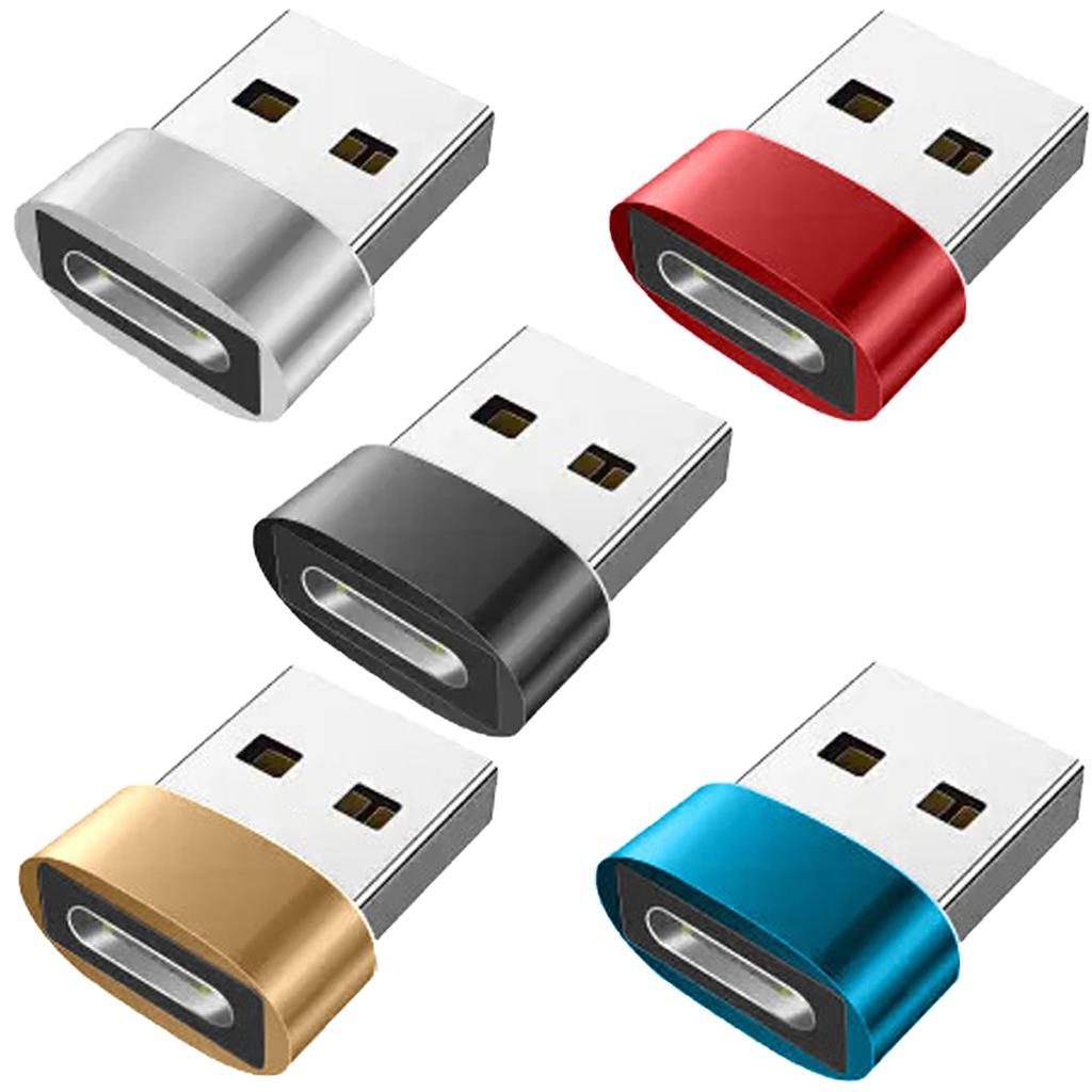 USB Stecker auf USB C Buchse Ladeanschlussadapter Schneller Konverter für Typ C Telefone Tablets Spielekonsolen