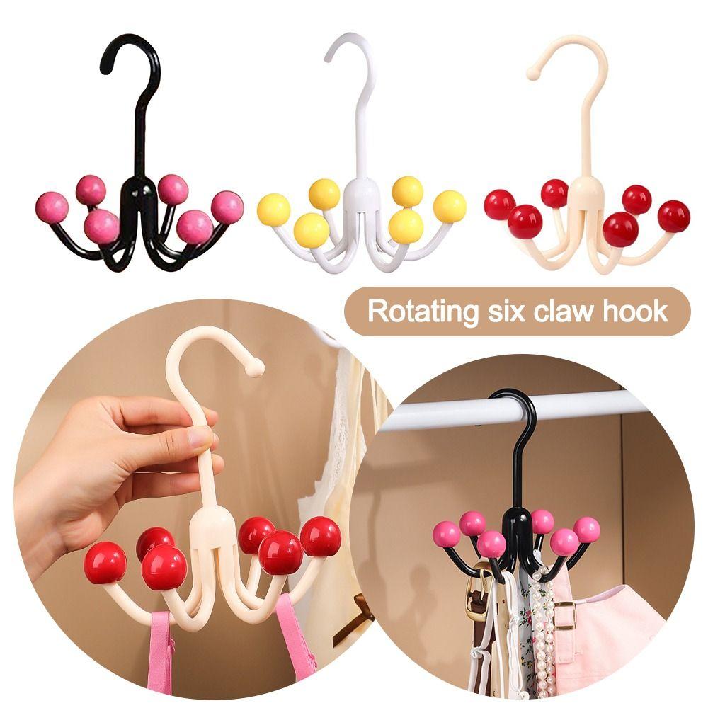 Multifunctional 360°Rotating Hook Rotatable Bedroom Scarf Racks  Bra Scarf Hats Bags