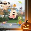DIY Halloween Window Decorations Static Clings, Cartoon Ghost Pumpkin Witch Monsters Decals, Waterproof Festive Holiday Home Decor Removable