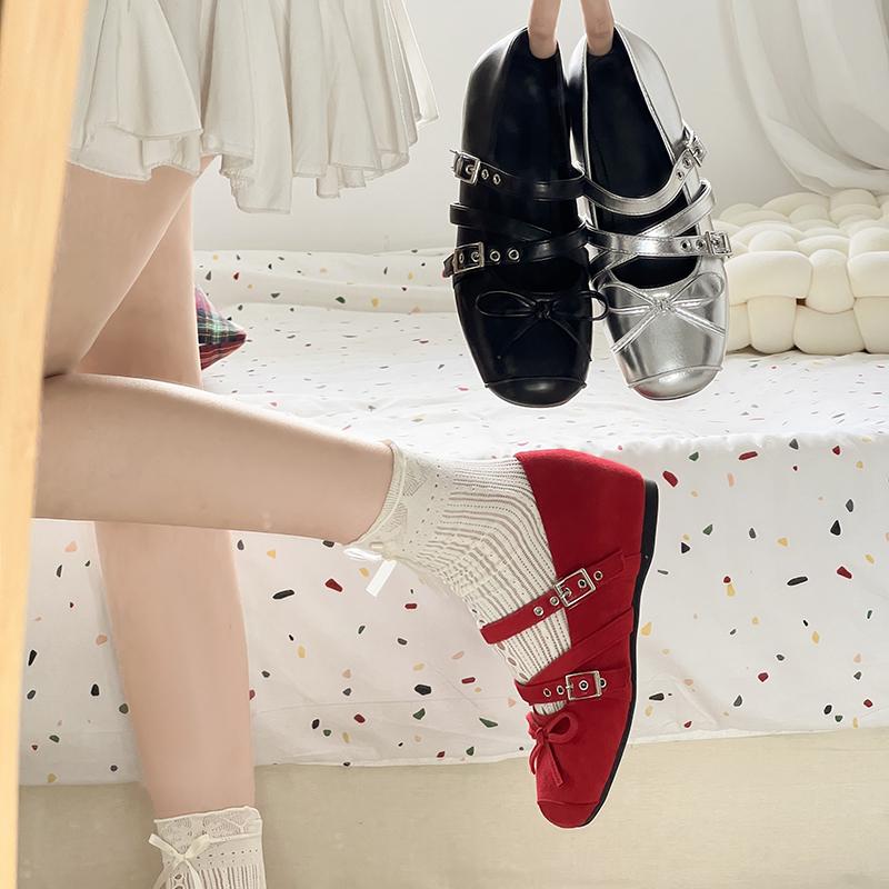 Spring Autumn New Butterfly-knot Women Flats Concise Ladies Ballet Style Shoes Eelgant Dress Shoes