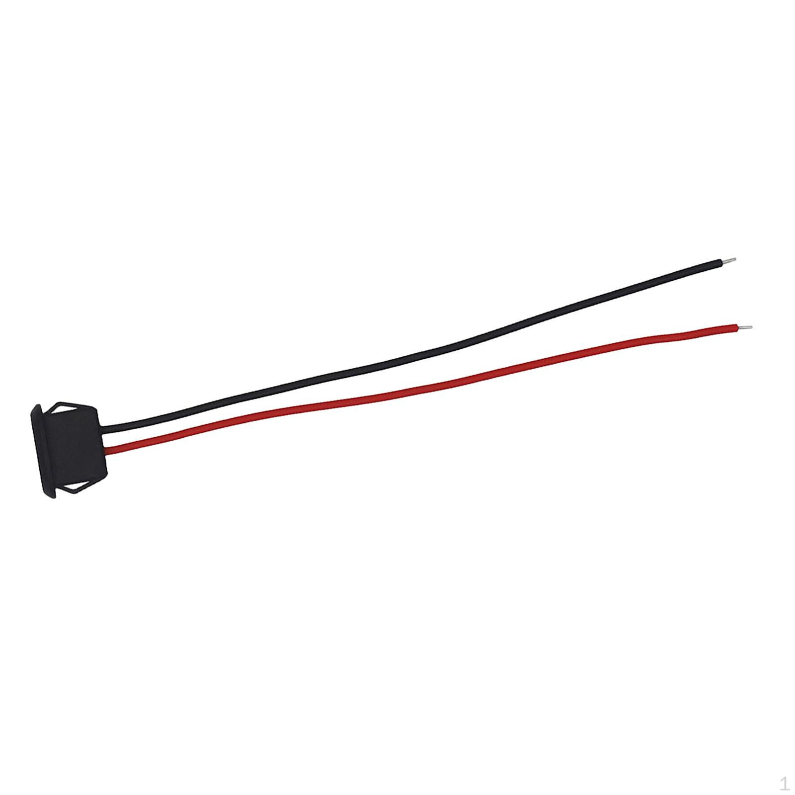 

Female Cable Fast Charging Port to 2 Pin Replace Parts Professional Pure Copper Conductor with Black No Terminal