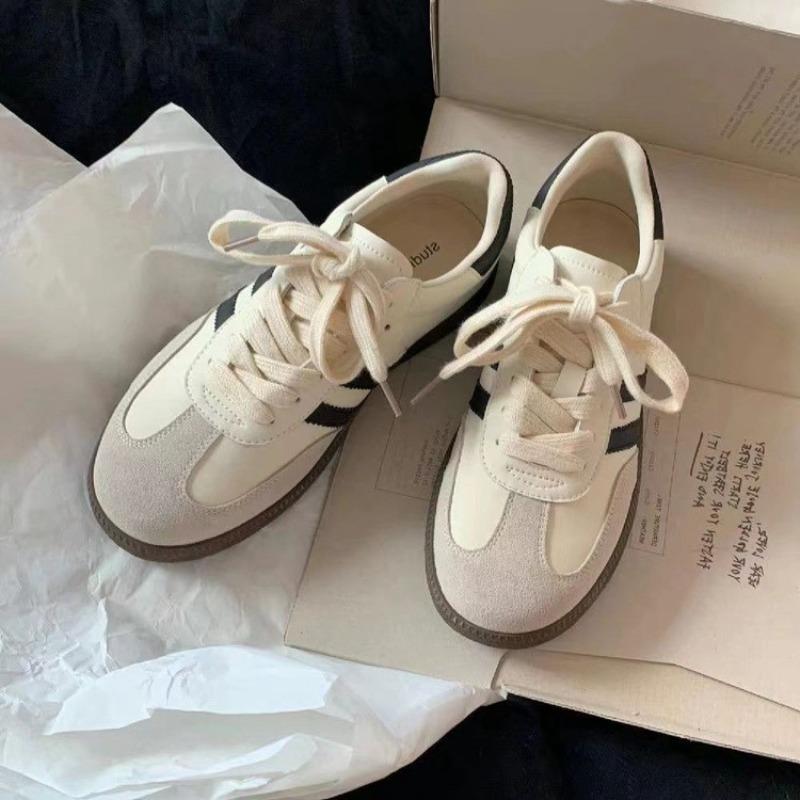 Spring new German training shoes women's retro flat-soled white shoes soft-soled sports and leisure board shoes trendy Forrest Gump shoes