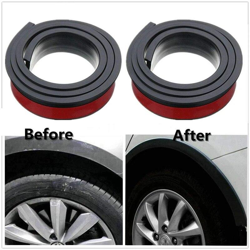5.5cmX1.5m Universal Auto Fender Flares Car Wheel Arches Wing Expander Arch Eyebrow Mudguard Lip Body Protector Cover Mud Guard