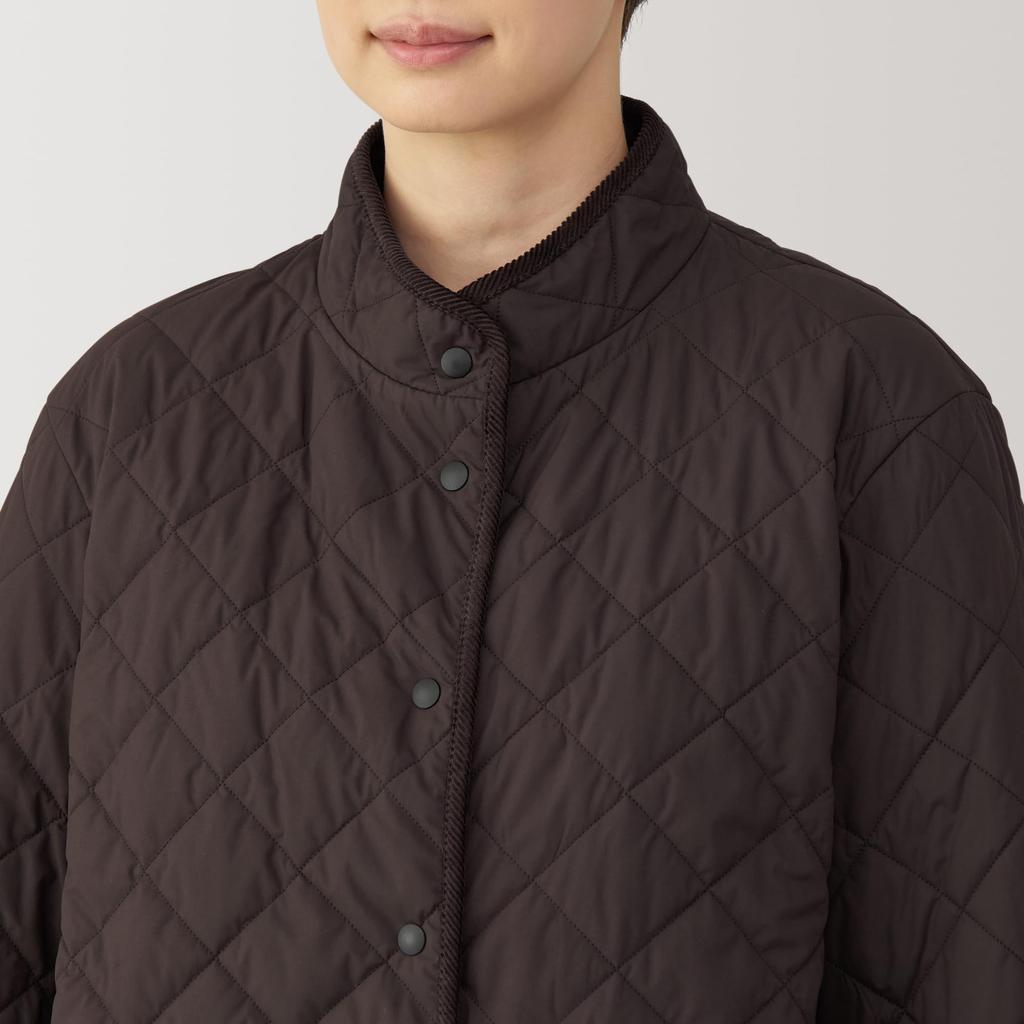 MUJI Washable Quilted Dark Size M Women's Coat, Brown, (BD0YVA4A)