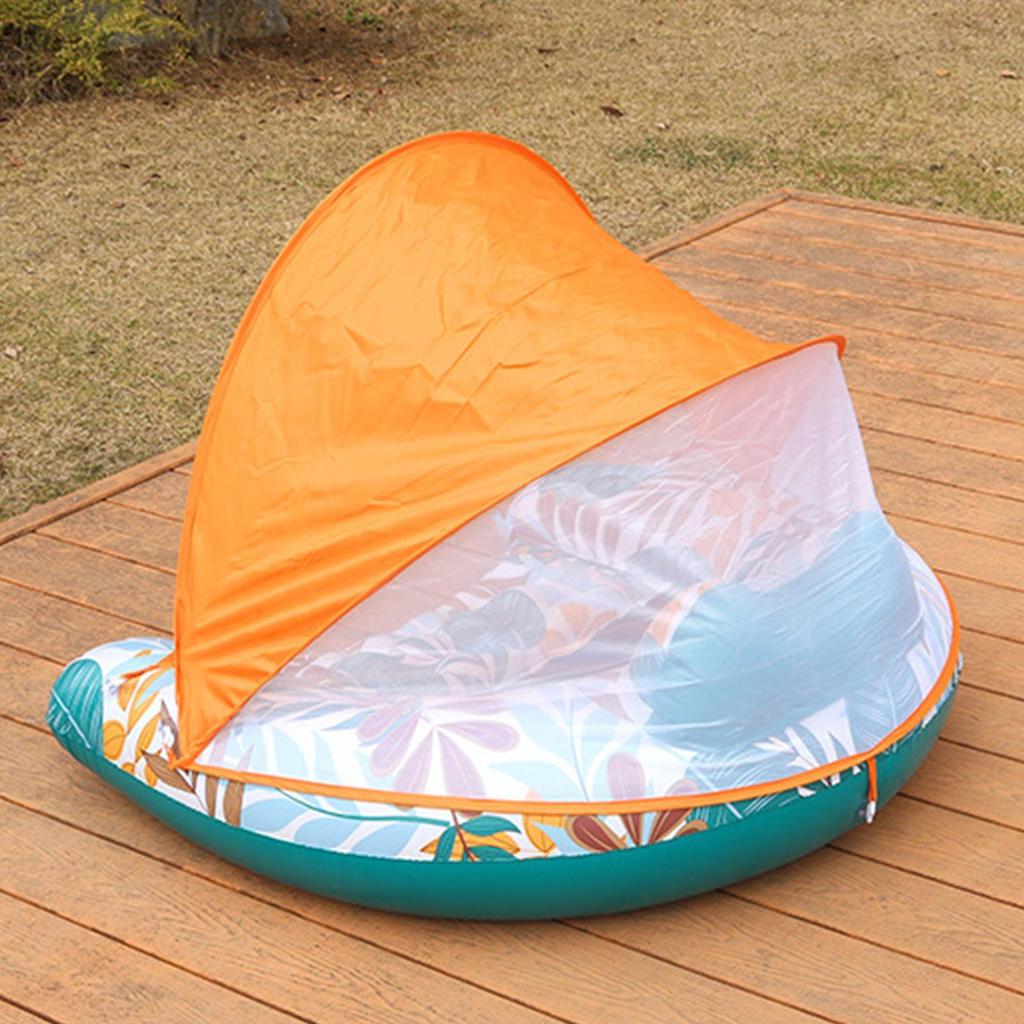 Headrest Pool Floats With Canopy Swimming Pool Float With Ergonomic For Adults Inflatable Beach Floating Chair For Summer Beach