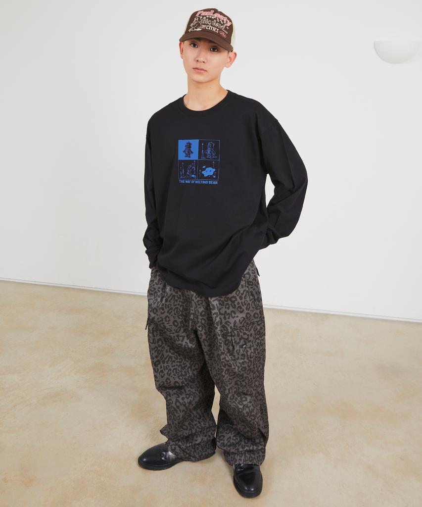 LMC Melting Bear Long Slv Tee Pink