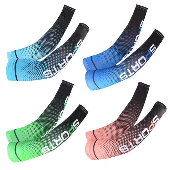 1 Pair Comfortable Sports Sleeves Good Skin-touch Efficient Thermal Insulation Anti-UV Printing Ice Sleeves Riding Accessories