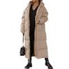 Cappotto invernale da donna in piumino spesso, ampio, in cotone, lungo sopra il ginocchio