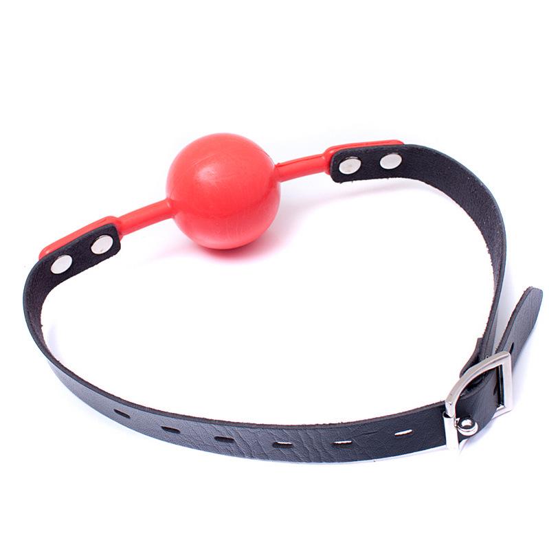 Large Silicone Adult Erotic Mouth Gag - Soft Rubber 4.8cm Ball Expander