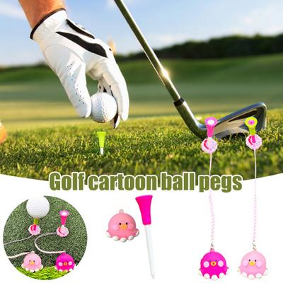 Octopus Golf Tee Hanger Plastic Anti Lost Golf Tee Ring with Strap Loss Prevention Tee Holder Golf Accessory Gift for Men Women