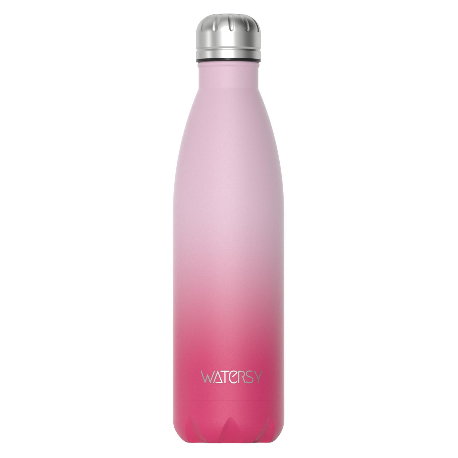 

WATERSY 500ml Stainless Steel Water Bottle Insulated Vacuum Flask Double Wall Thermal Cup Keep Cold Sports Kettle 500ml