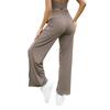 Sweatpants 7A Antibacterial Yoga Trousers High Waist Wide Leg Trousers Side Split Ends Women's Summer Loose Straight Pants Casual Wear