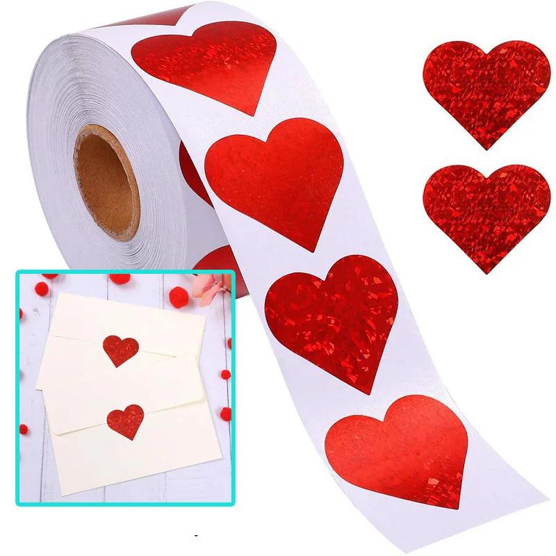 500pcs 1inch Valentine's Day Love Sticker Card Envelope Sealing Sticker 25mm Love Shape Labels for Gift Small Business