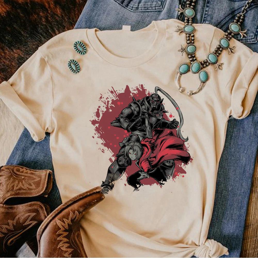 Fullmetal Alchemist t shirt women comic top female streetwear manga designer clothing
