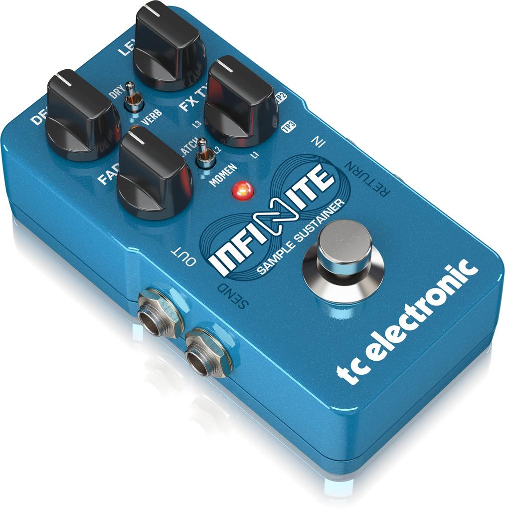 TC Electronic Sample Sustain Pedal Mehrschichtiges Sustain möglich Ausgestattet mit schaltbarem Motor-Modus Unbegrenzte Schichten TonePrint-kompatibel Analog
