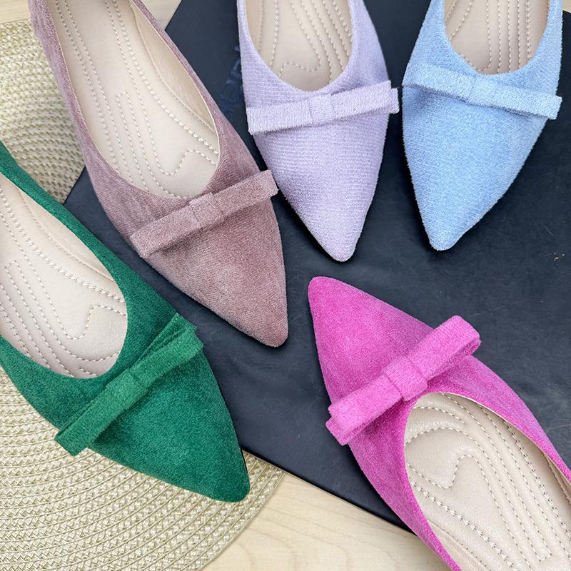 Fashion Flat Shoes for Women Spring Autumn 2025 New Shallow Mouth Butterfly Bow Plus Size Women's Shoes 42 43 44 Loafers Zapatos Mujer