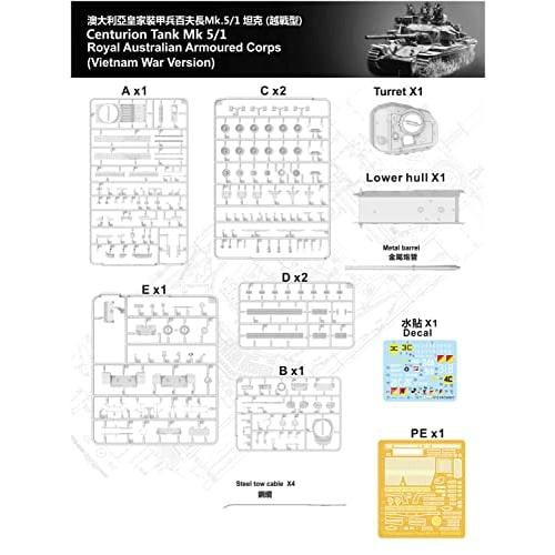 Vespid Model 1/72 Australian Army Centurion Mk.5/1 Vietnam War Version Deluxe Plastic Model Kit VPM720007S
